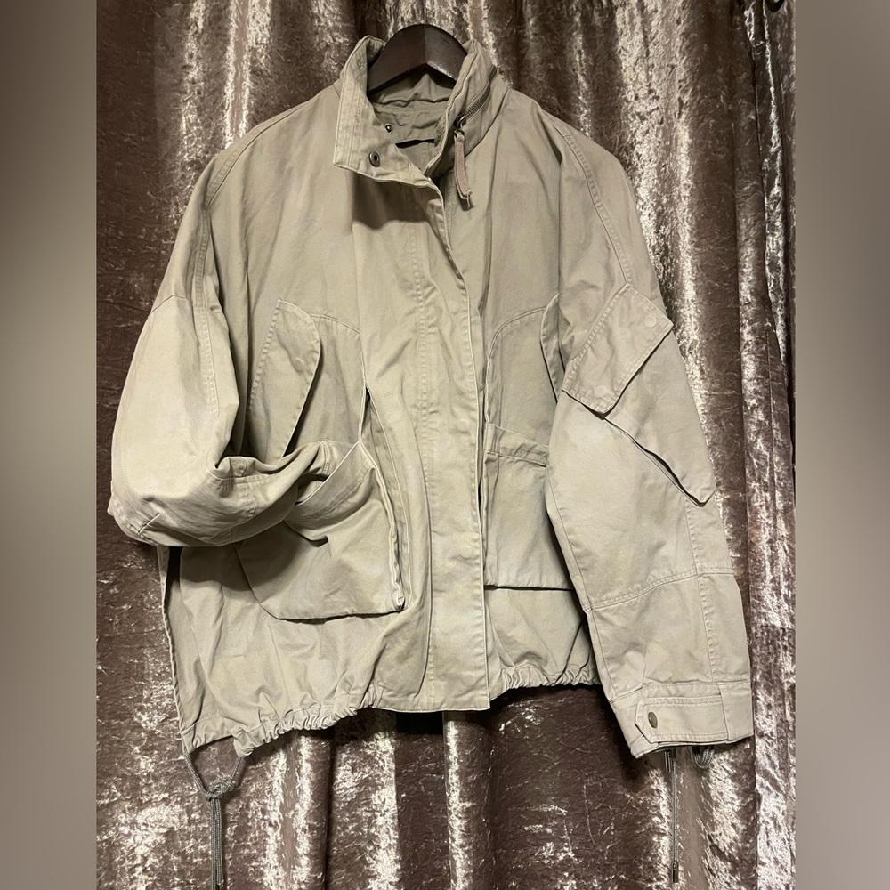 Vintage Taupe / Beige Jacket Cool Open Adjustable Sides